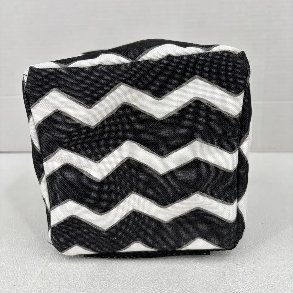 Thirty-One Littles Carry All‎ Caddy Black White Chevron 6 Inch Storage Bin